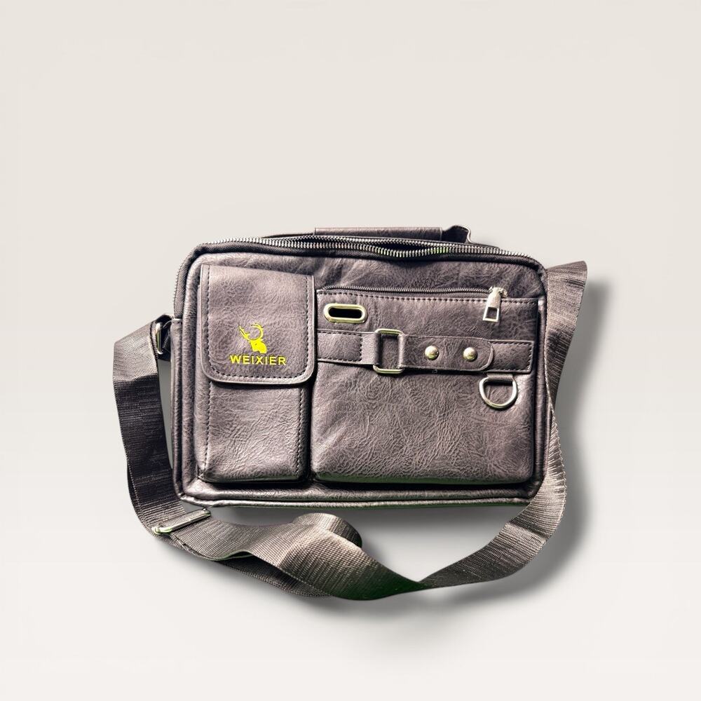 WEIXIER Slate Grey Messenger Bag Urban Armour Crossbody Man Bag Tech Pocket MINT